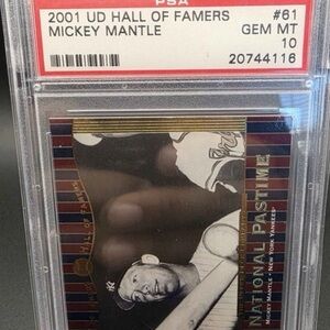 2001 Upper Deck Hall of Famers Mickey Mantle #61 PSA 10 GEM MINT Yankees